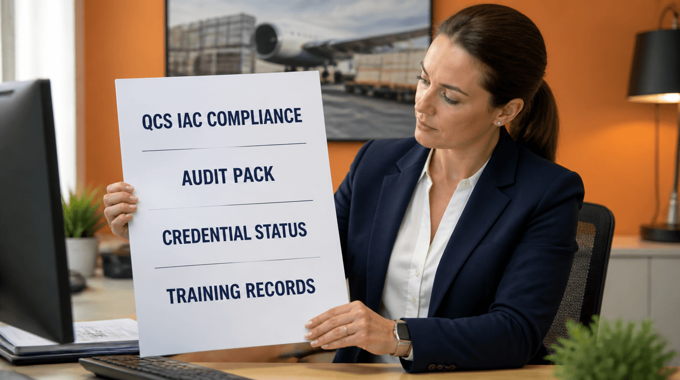 IAC Security Coordinator reviewing compliance documents